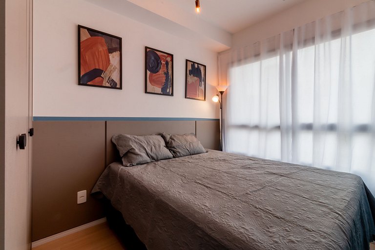 Studio in Itaim with rooftop access, close to Ibirapuera Par