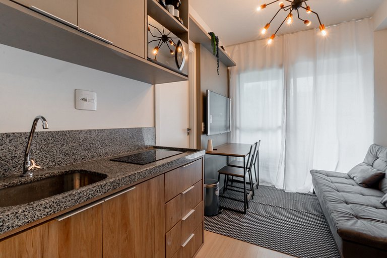 Studio in Itaim with rooftop access, close to Ibirapuera Par