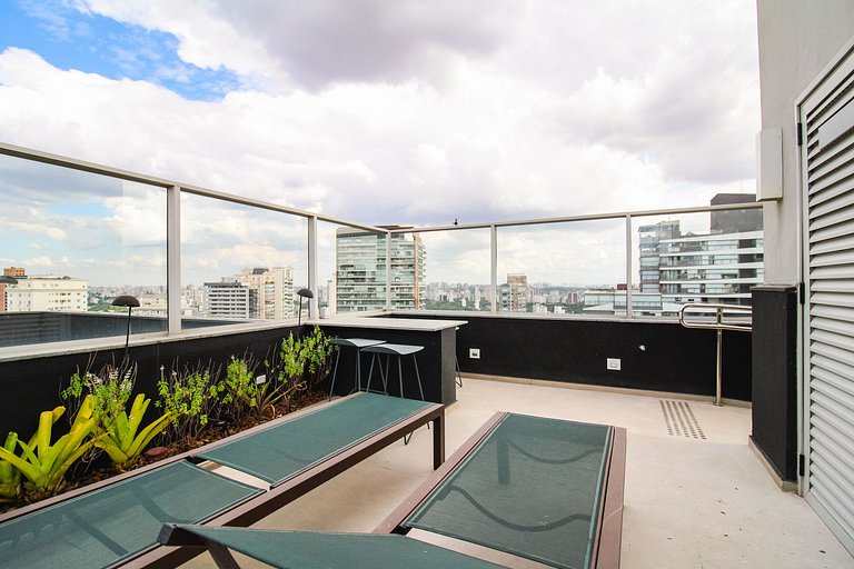 15ª andar Piscina e rooftop no Jardins e Rebouças