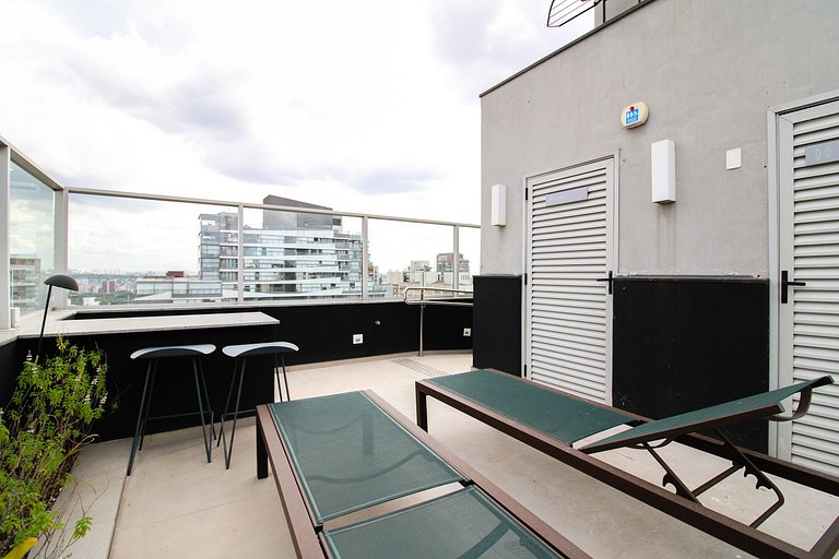 Rooftop e piscina na Oscar Freire, Jardins