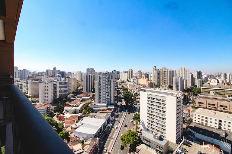 Studio moderno ao lado do metrô e do Parque Ibirapuera