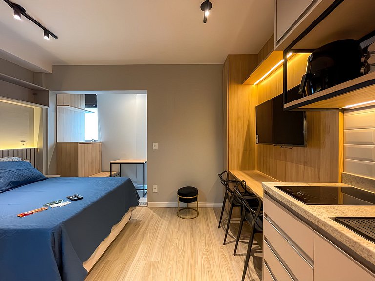 Charming apartment near Paulista Avenue with a swimming pool