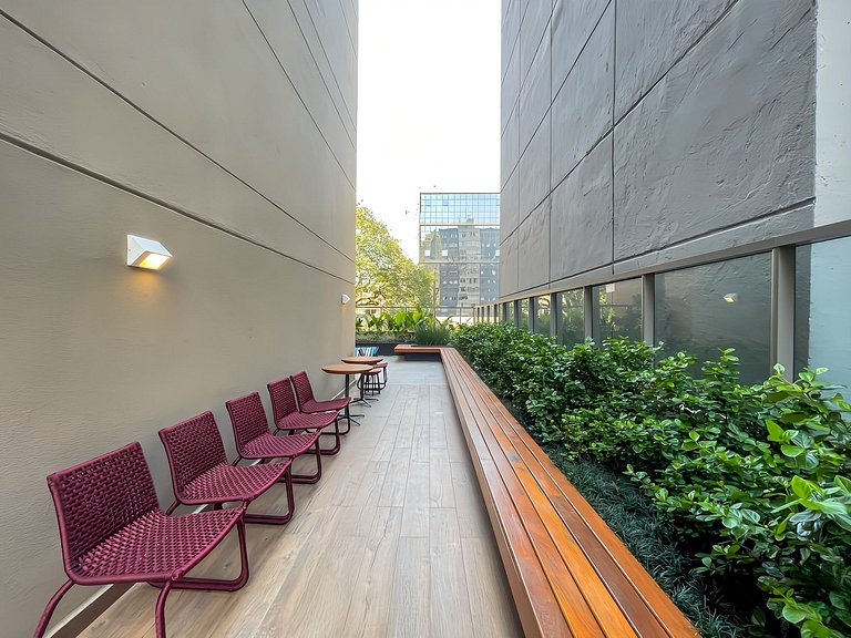 Studio Ideal p/ 2 com Varanda Charmosa