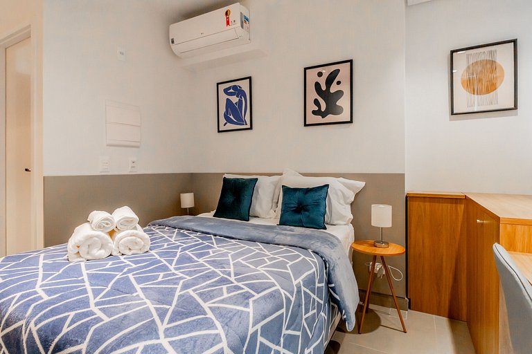 Hermoso estudio con espacio para home office en Oscar Freire