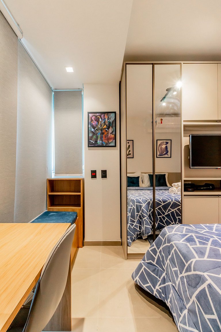 Hermoso estudio con espacio para home office en Oscar Freire