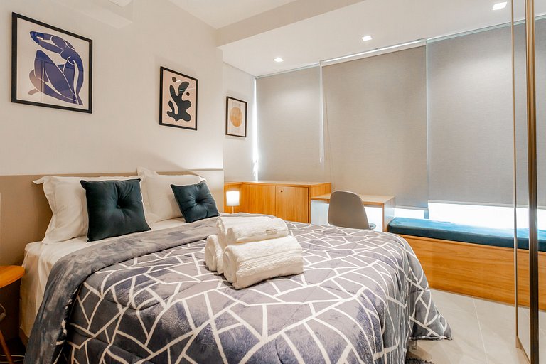 Hermoso estudio con espacio para home office en Oscar Freire