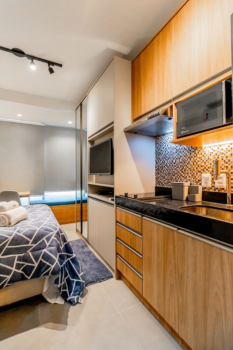 Hermoso estudio con espacio para home office en Oscar Freire