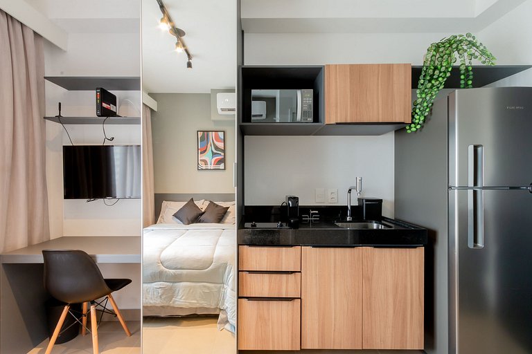 Beautiful studio with home office in Oscar Freire