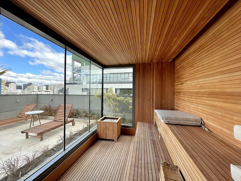 Encantador estudio con sauna / Rua Augusta