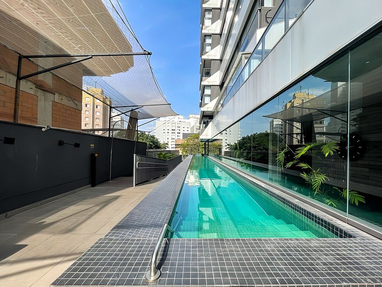 15ª Andar. Piscina e academia na Oscar Freire