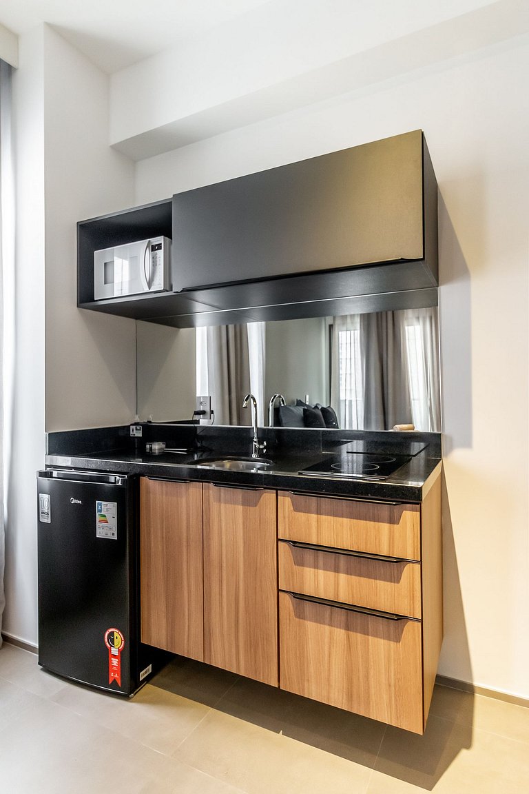 Paid parking next door and Paulista Avenue just a few minute