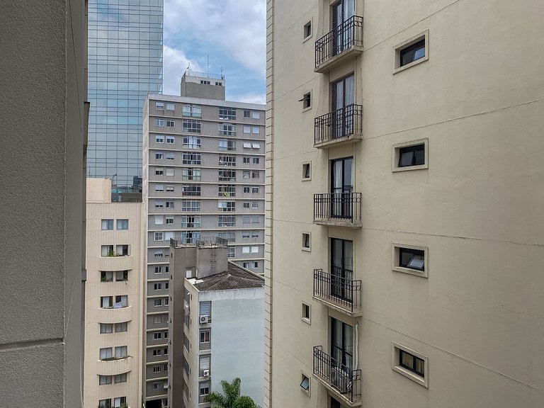 Paid parking next door and Paulista Avenue just a few minute