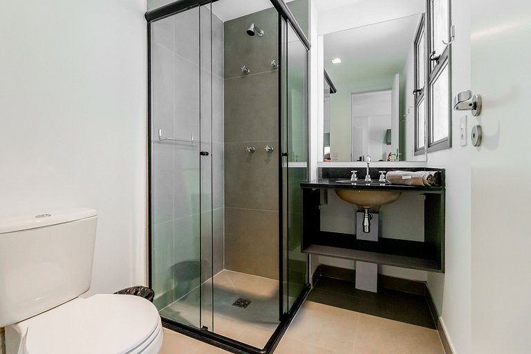 Paid parking next door and Paulista Avenue just a few minute