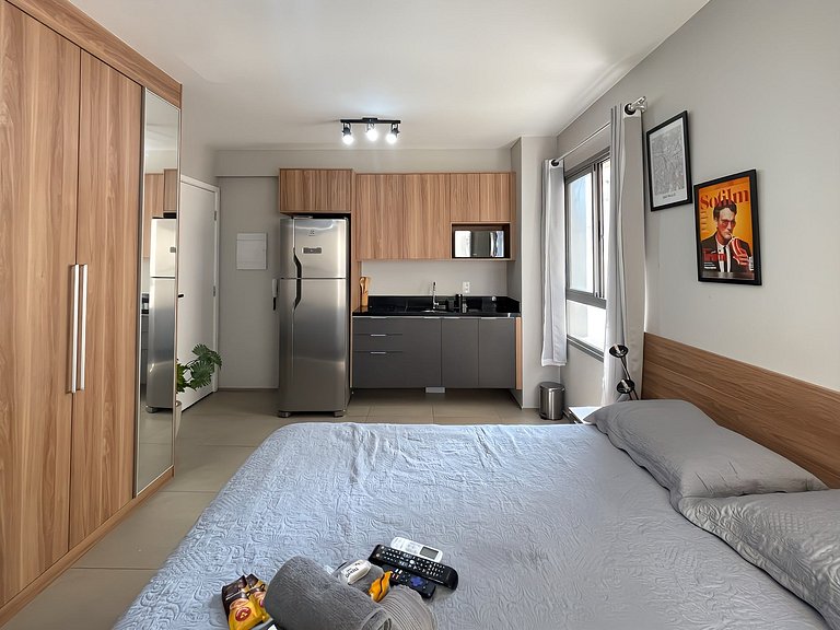 Encantador estudio con sauna / Rua Augusta