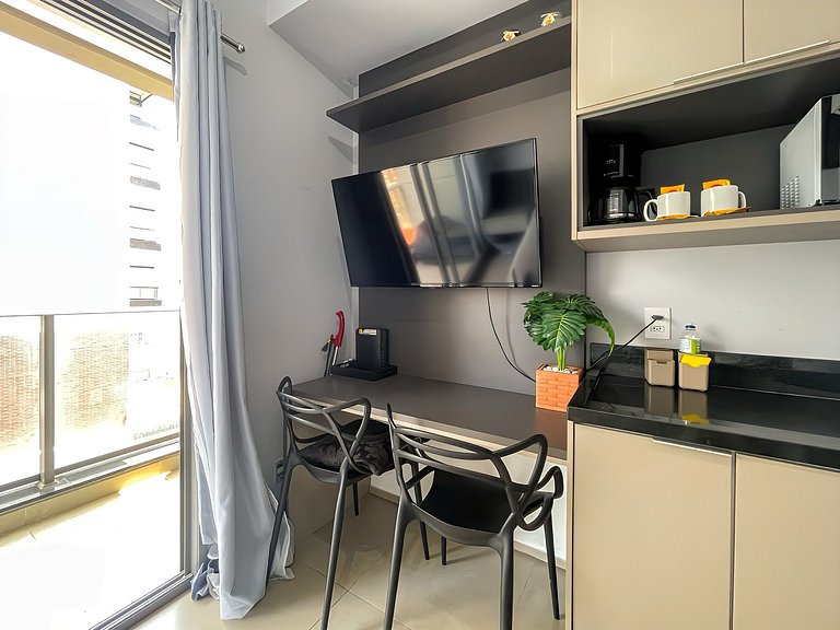 Encantador estudio con sauna en Rua Augusta