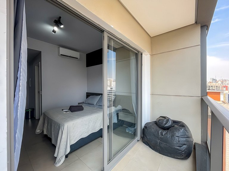 Studio charmoso com sauna na Rua Augusta