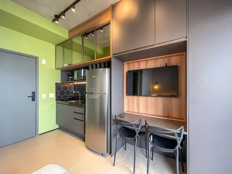 Piscina e rooftop no Paraíso, com opção de estacionamento di