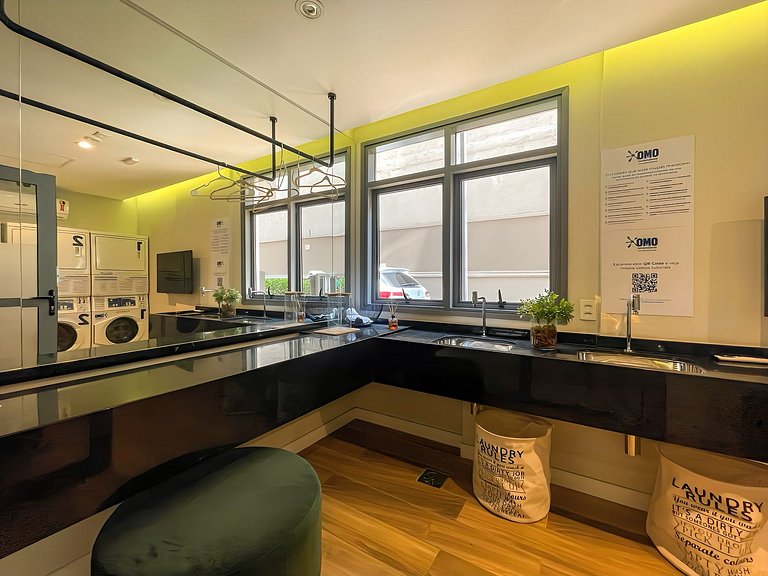 Studio com piscina e garagem, ao lado da Paulista