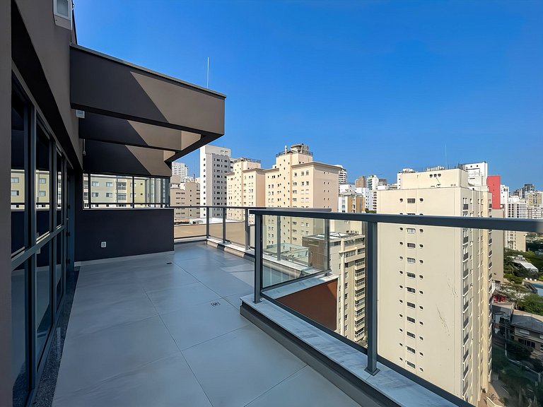 Studio with pool and parking, near Paulista