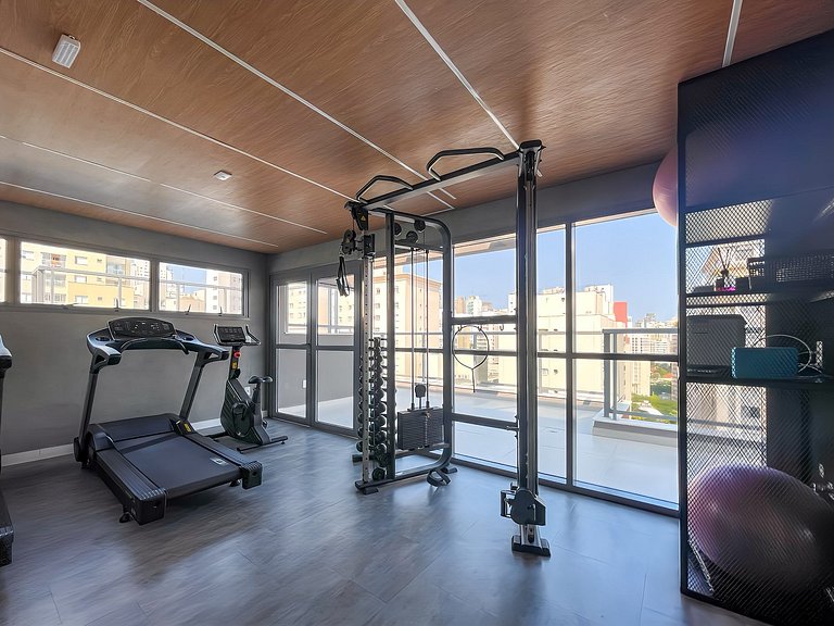 Studio com piscina e garagem, ao lado da Paulista