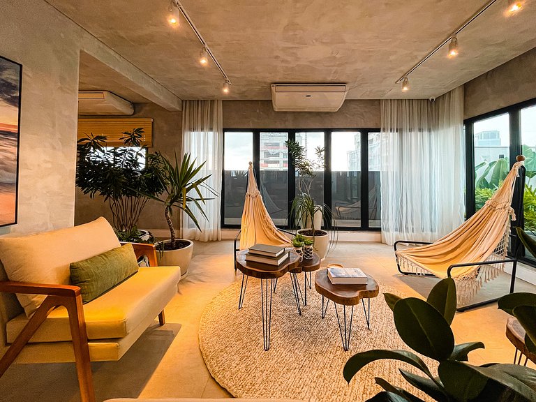 With balcony and rooftop with pool