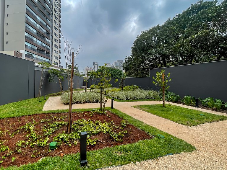 Piscina e rooftop no Paraíso, com opção de estacionamento di