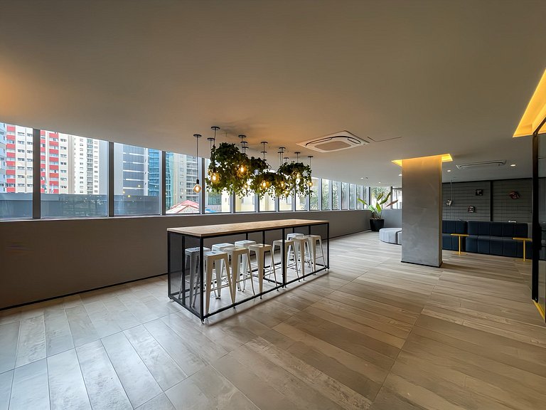 Swimming pool and rooftop next to Av Paulista