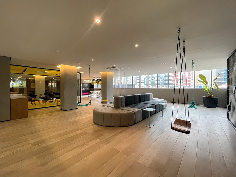 Studio moderno na Avenida Paulista com vaga de garagem dispo