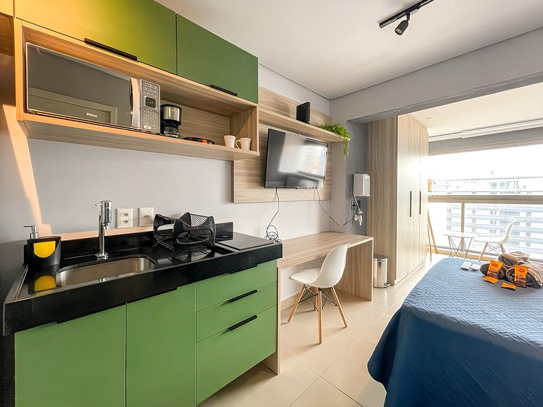 Beautiful studio with home office on Oscar Freire