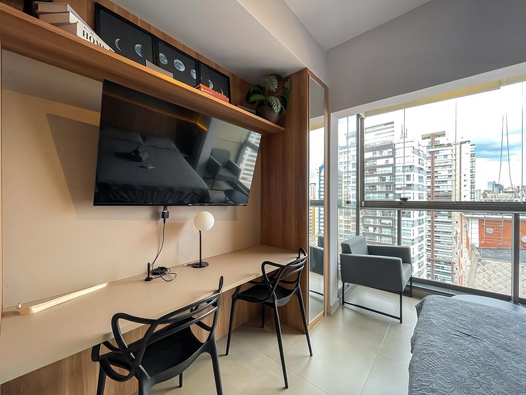 13º piso, sauna y piscina cerca de la Av Paulista