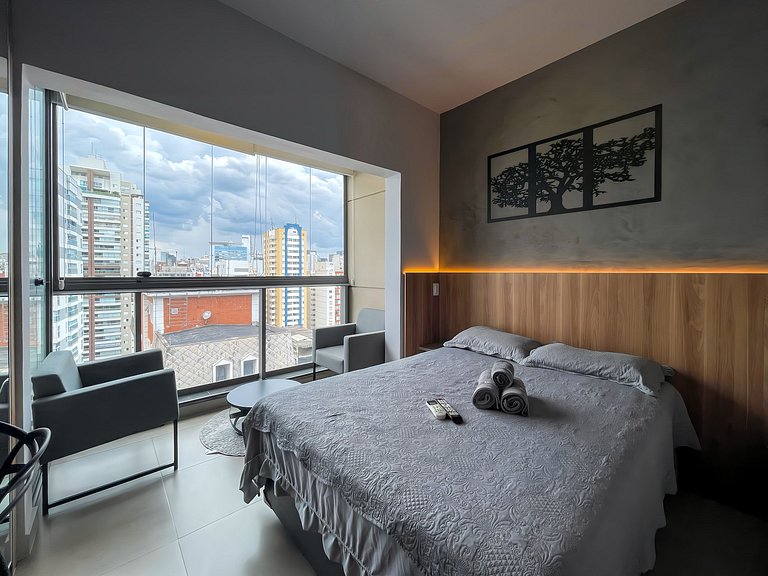 13º piso, sauna y piscina cerca de la Av Paulista