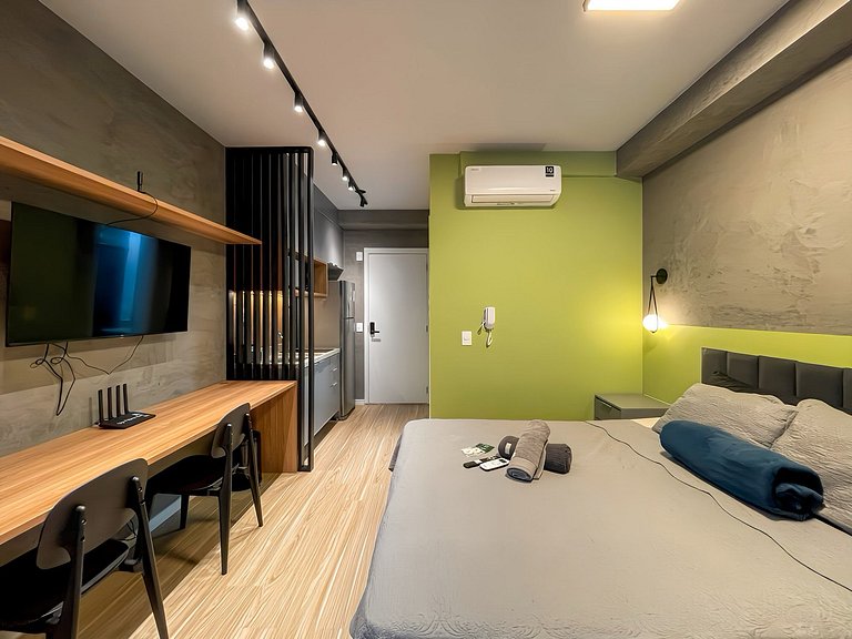 Apartamento novo com piscina perto do metrô Higienópolis