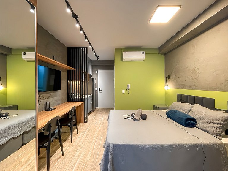 Departamento nuevo con piscina, cerca del metro Higienópolis