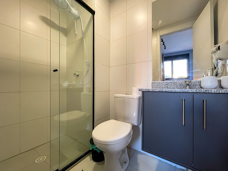 With a swimming pool, located near Moema subway station