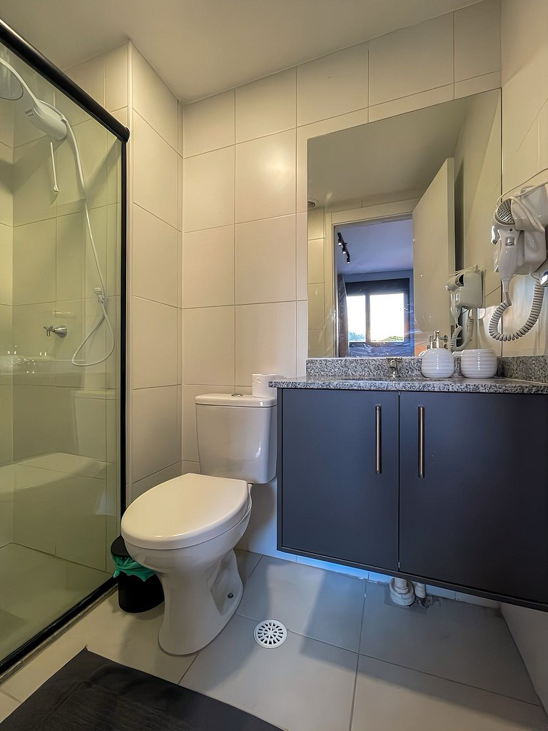 With a swimming pool, located near Moema subway station