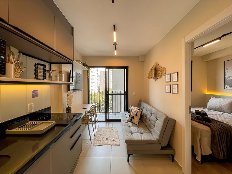 Próximo ao Metrô e Faria Lima – 1 Dorm