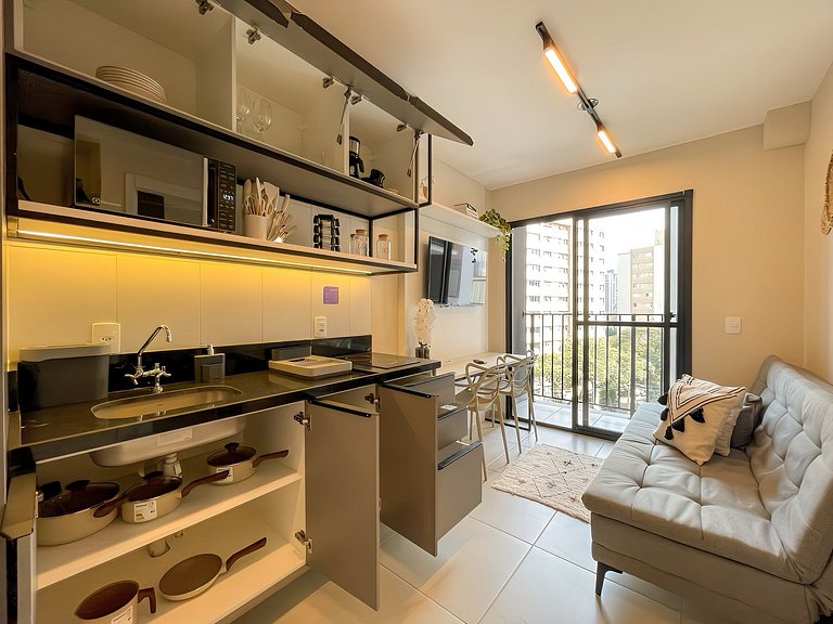 Próximo ao Metrô e Faria Lima – 1 Dorm