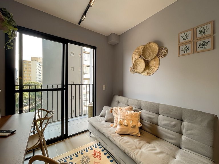 Vila Olímpia: piscina, varanda e Wi‑Fi