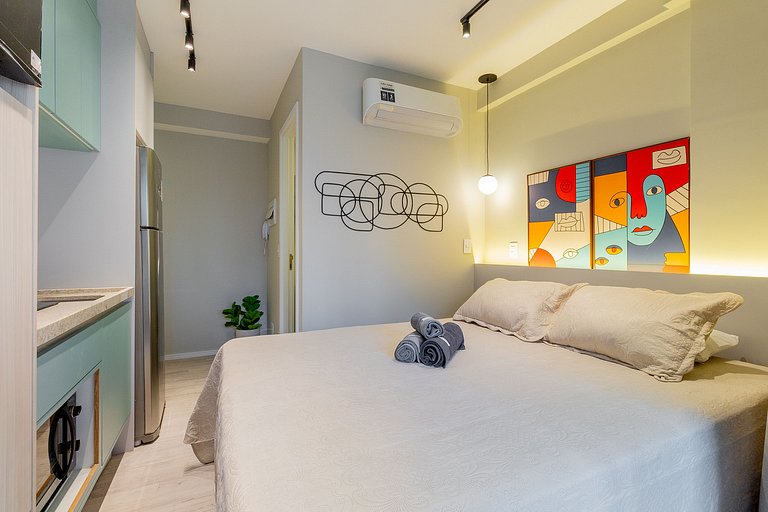 Rooftop pool, fitness center, and excellent location