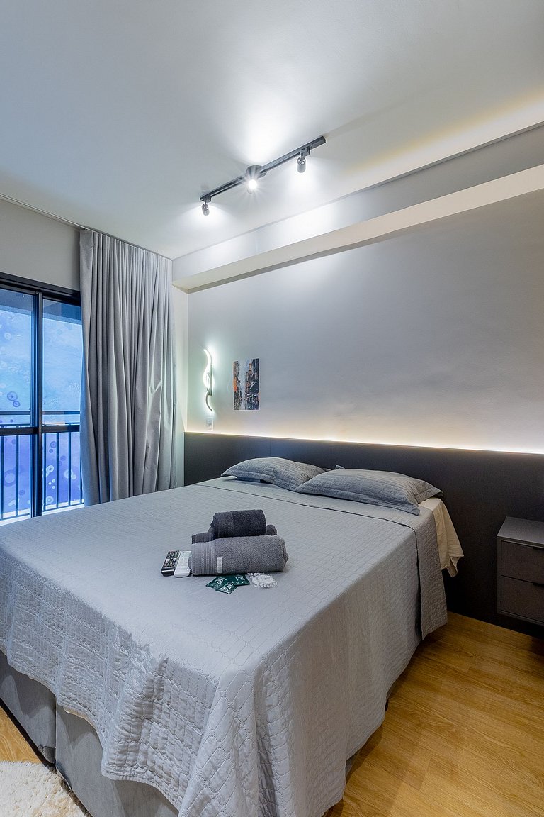 Departamento nuevo con piscina, cerca del metro Higienópolis