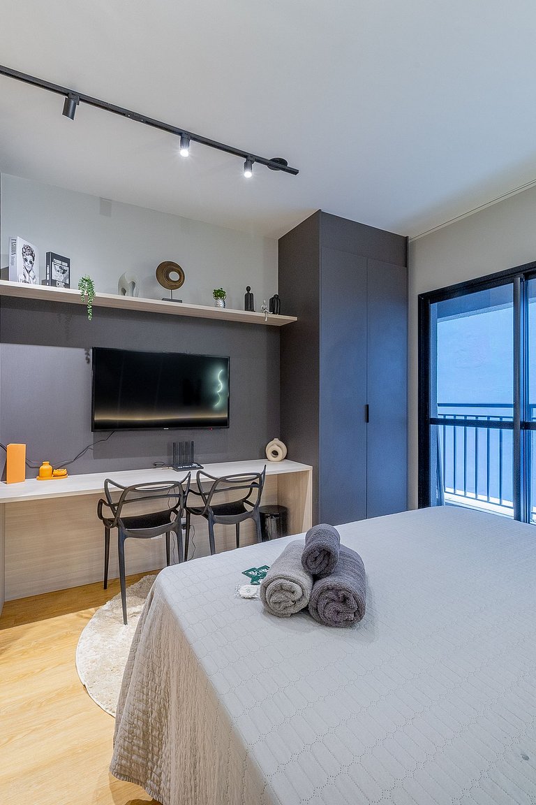 Departamento nuevo con piscina, cerca del metro Higienópolis