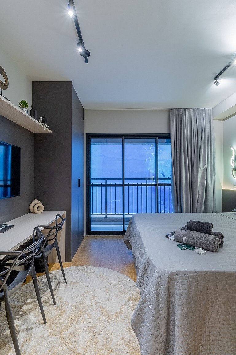 Departamento nuevo con piscina, cerca del metro Higienópolis