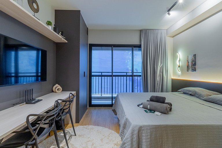 Departamento nuevo con piscina, cerca del metro Higienópolis