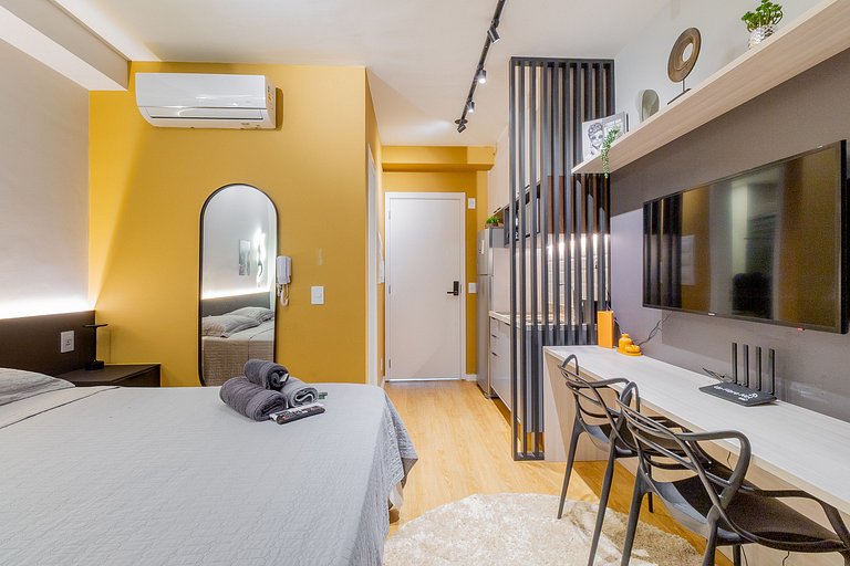 Departamento nuevo con piscina, cerca del metro Higienópolis