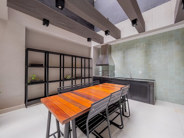 Apartamento NOVO com piscina, metro Higienópolis