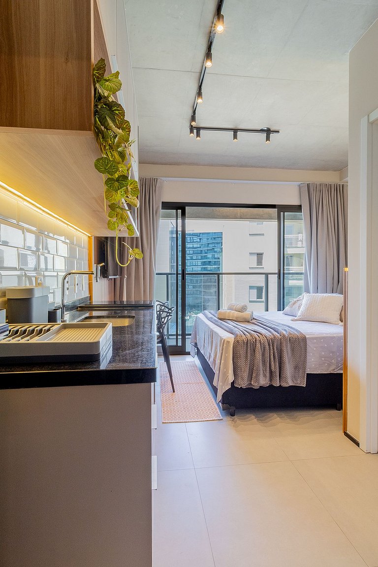 Studio moderno com vaga a contratar, Av. Paulista