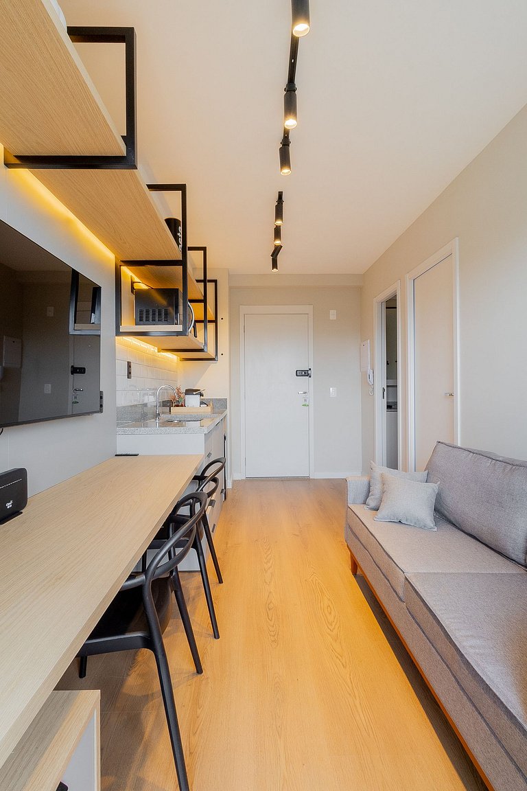 Charming loft with a spacious balcony in Moema