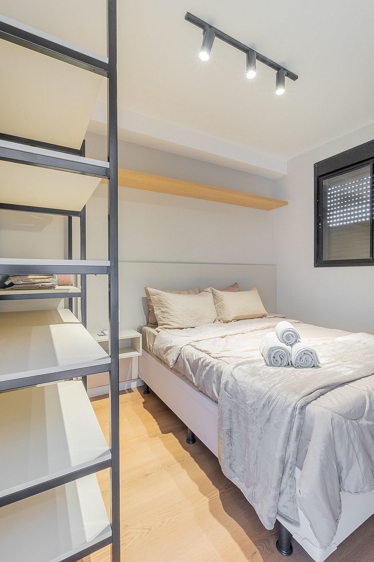 Loft encantador con balcón amplio en Moema