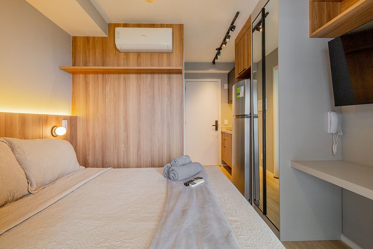 Private balcony on a high floor