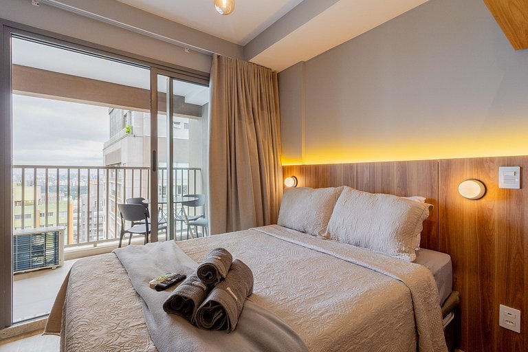 Balcón privado en piso alto